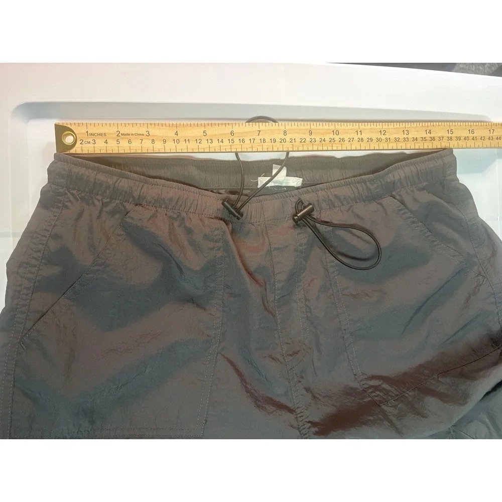Garage Grey Nylon Cargo Parachute Pants Utility Gorpcore Streetwear Small